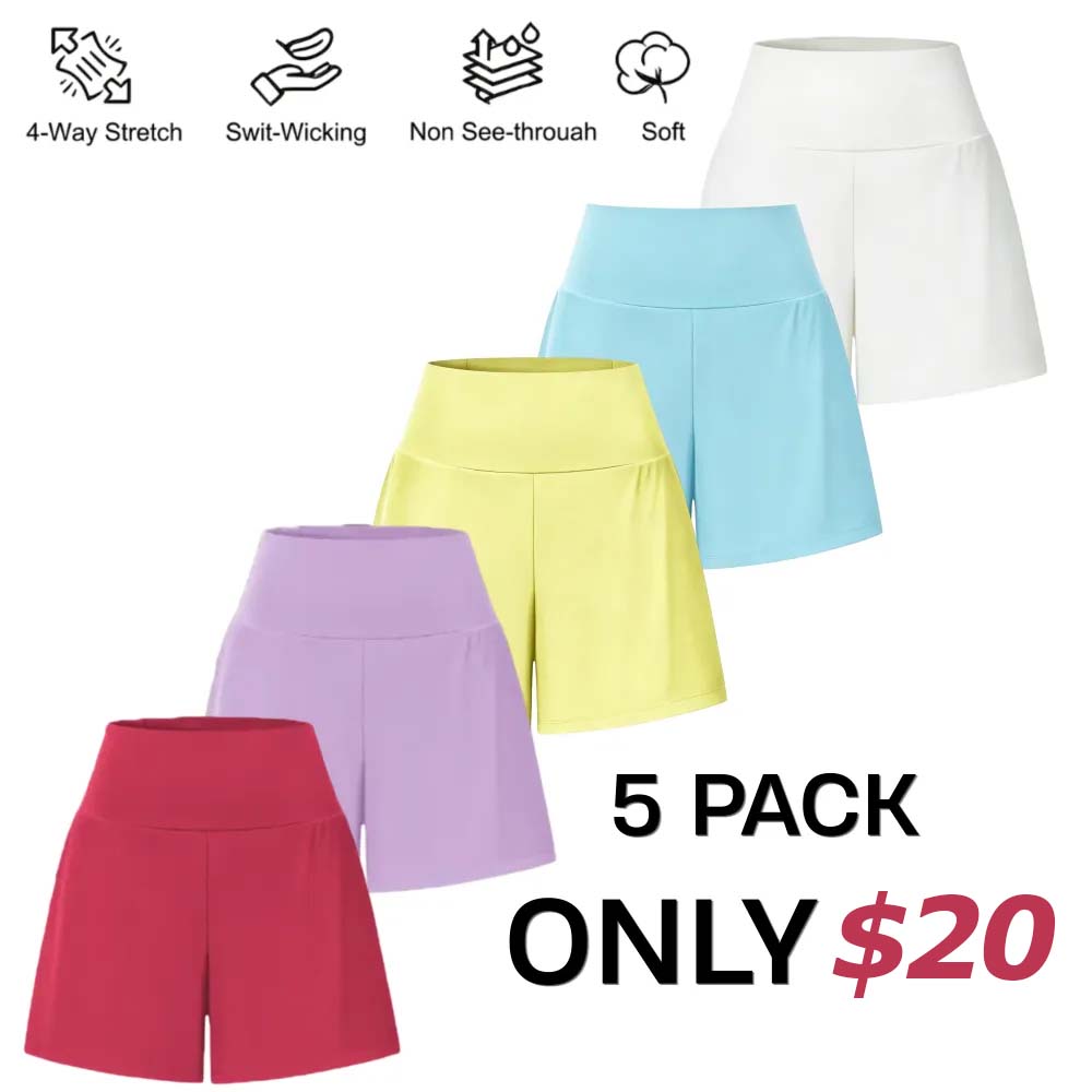 🔥Last day promotion🔥 Hala [2-in-1 Anti-Exposure Sports Shorts] Women's 2-in-1 Sports Shorts, Anti-Exposure Running Shorts With Pockets