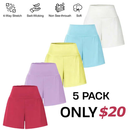 🔥Last day promotion🔥 Hala [2-in-1 Anti-Exposure Sports Shorts] Women's 2-in-1 Sports Shorts, Anti-Exposure Running Shorts With Pockets