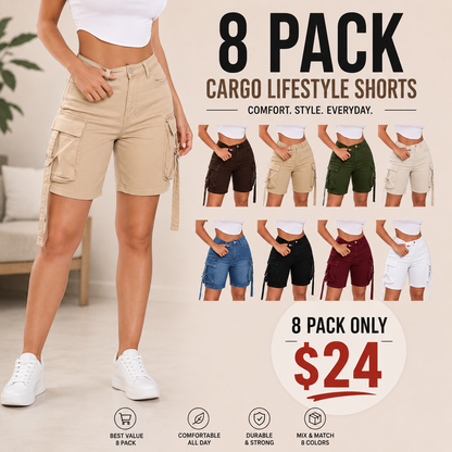 🔥Summer Sale🔥Stretch Washed Denim Cargo Shorts, Y2K Streetwear