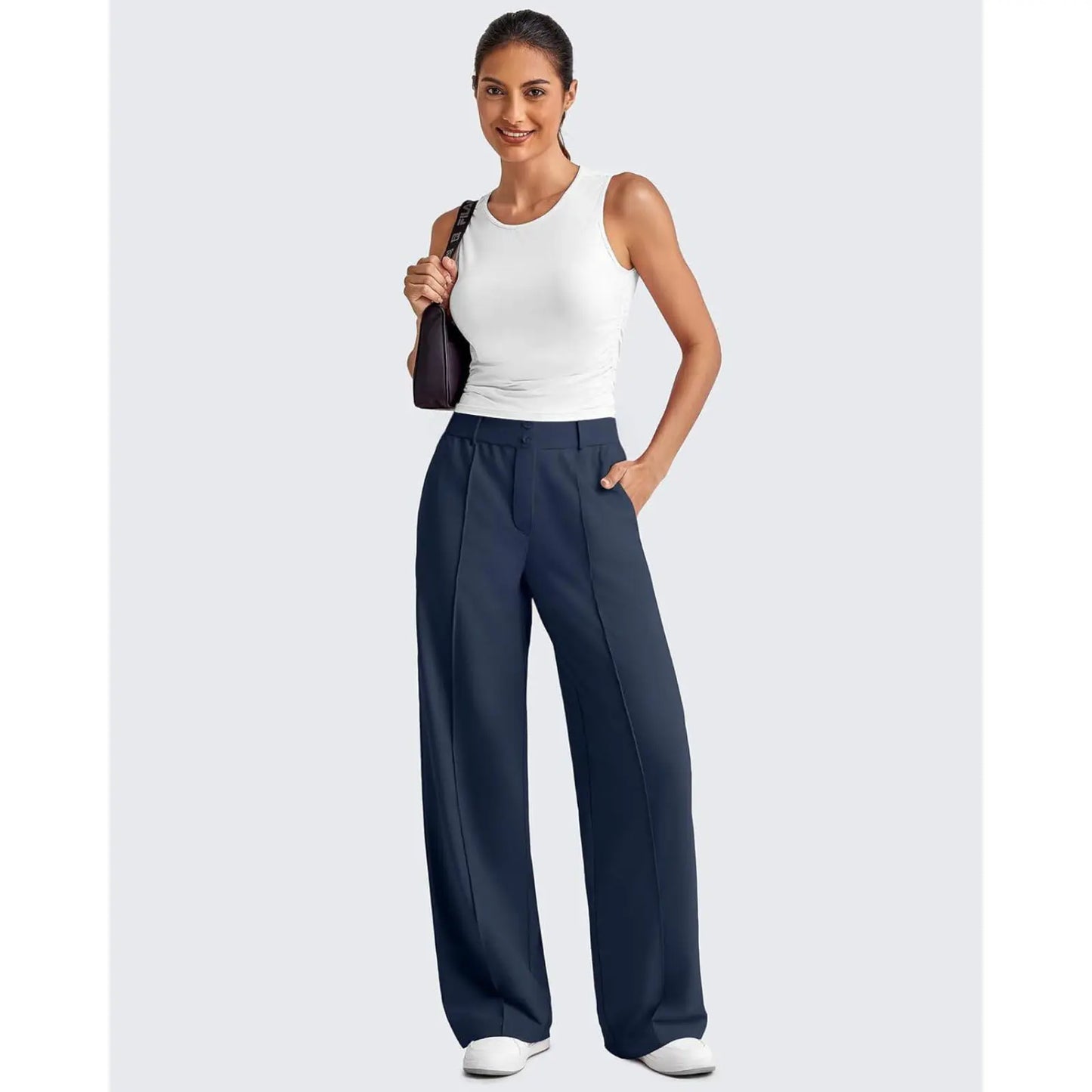 🔥Women's Straight Leg Ponte Yoga Pants with Pockets