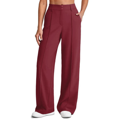 🔥Women's Straight Leg Ponte Yoga Pants with Pockets