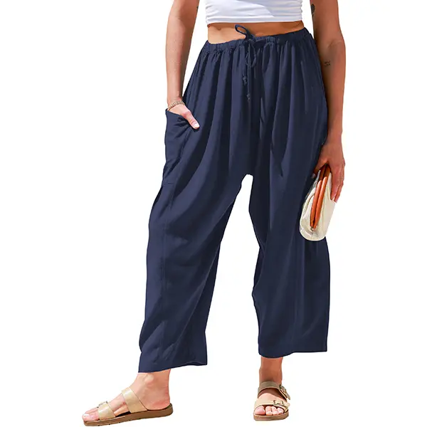✨Women's Linen Blend Wide Leg Pants with Pockets
