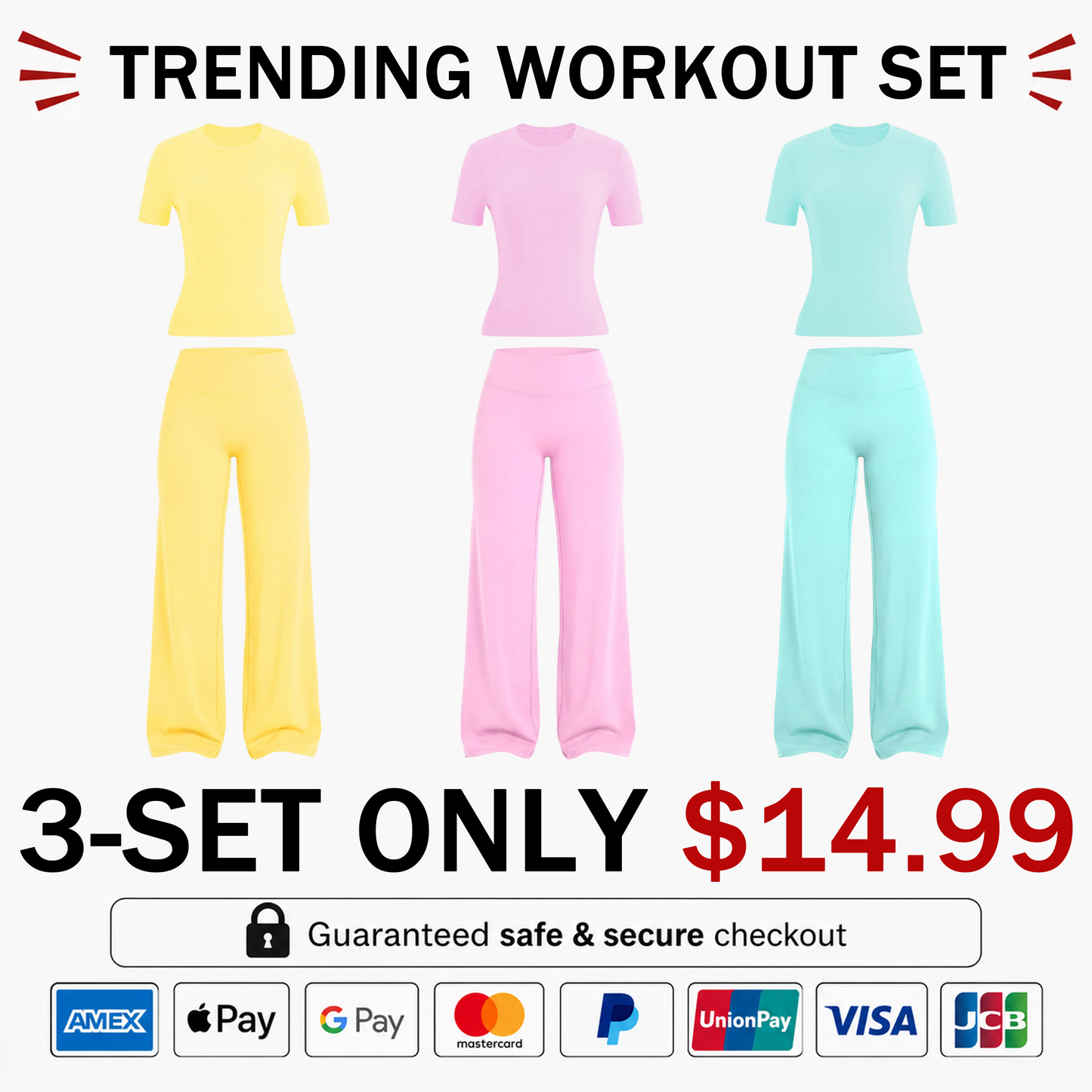 2026 New Women's Round Neck Tee & High-Waist Yoga Pants Two-Piece Set