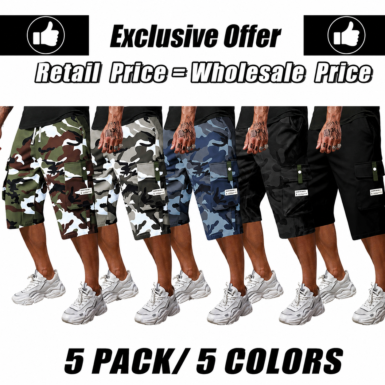 Men'S Summer Lightweight Cargo Pants(with back pockets)