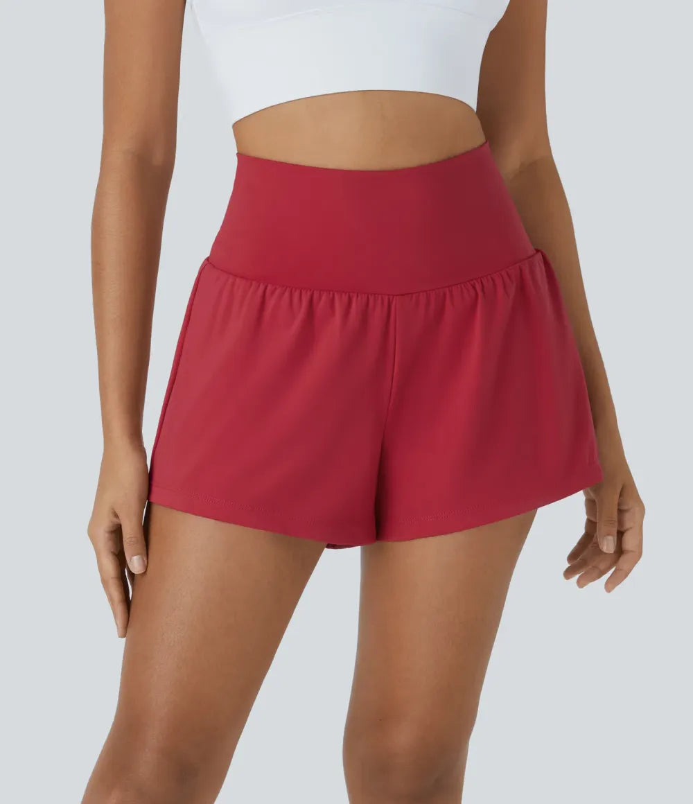 🔥Last day promotion🔥 Hala [2-in-1 Anti-Exposure Sports Shorts] Women's 2-in-1 Sports Shorts, Anti-Exposure Running Shorts With Pockets