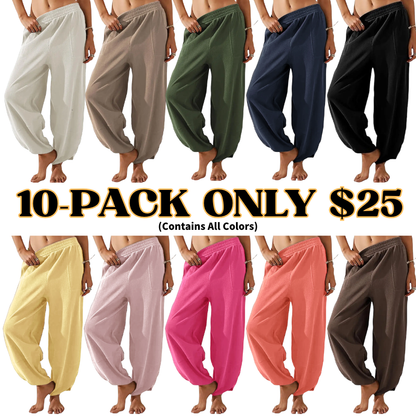 Elasticated Harem Palazzo Pants