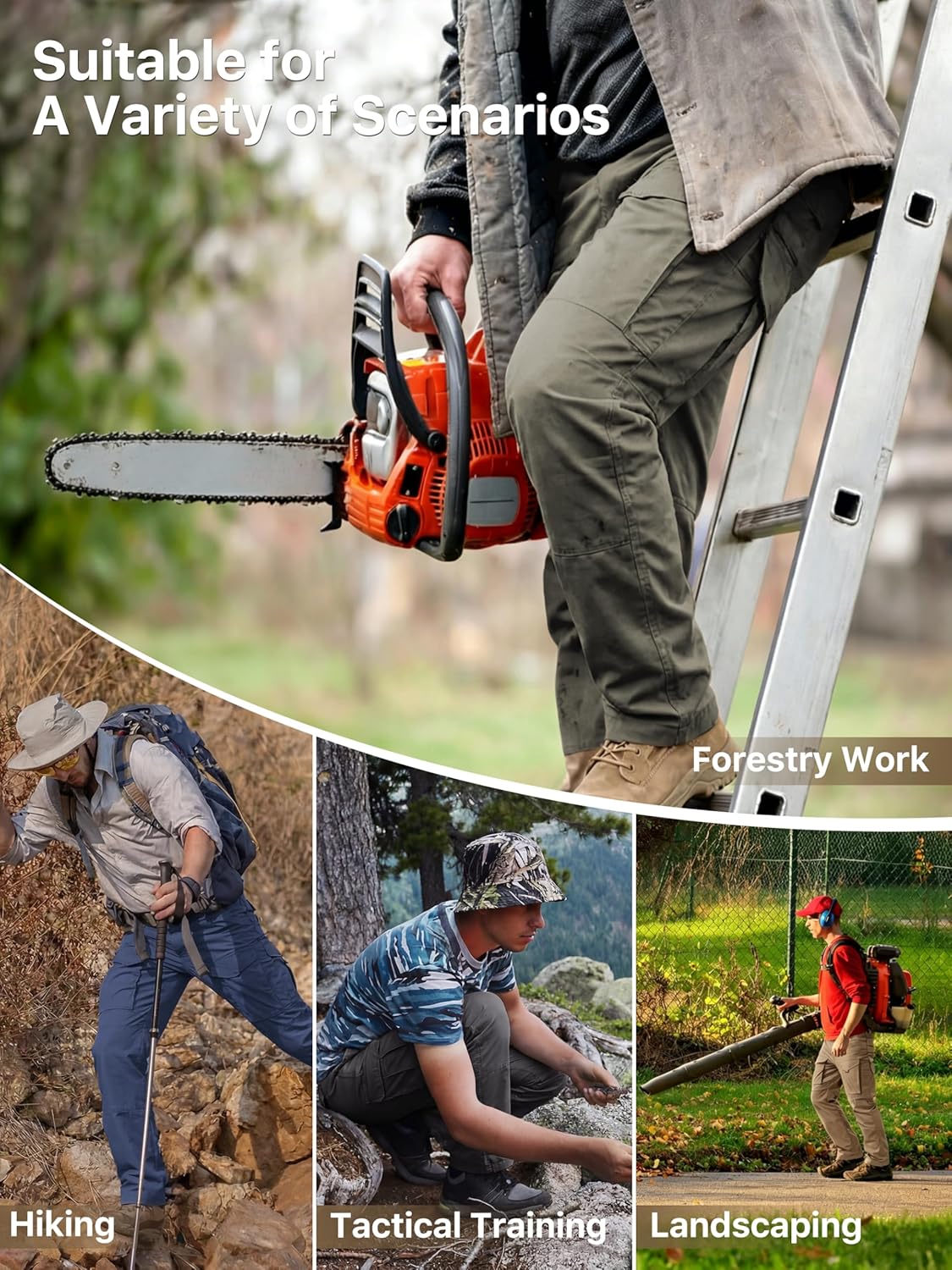 Men's Cargo Pants,Tactical Pants for Men Stretch,Durable Ripstop EDC Work Pants for Hiking