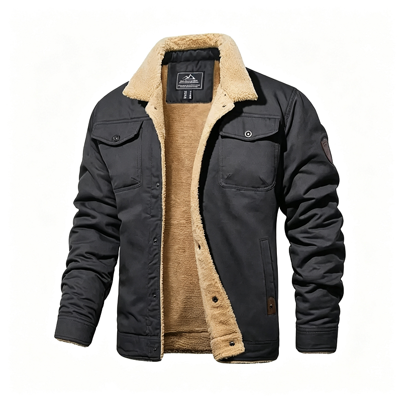 🔥 BESTSELLER |  Men's Sherpa-Lined Cotton Trucker Jacket