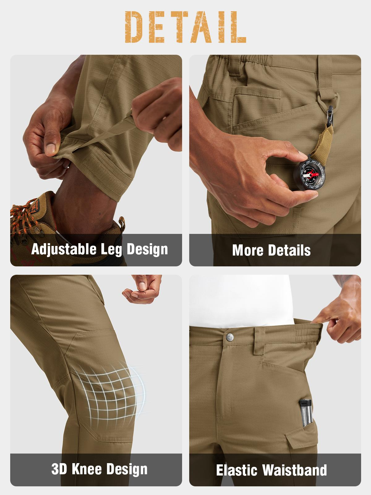 🔥Clearance sale, limited stock 🔥Men's Flex Stretch Tactical Pants, Water Resistant Ripstop Cargo Pants