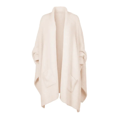 🔥Women's Sherpa Wearable Blanket Poncho - One Size (100% Cotton)