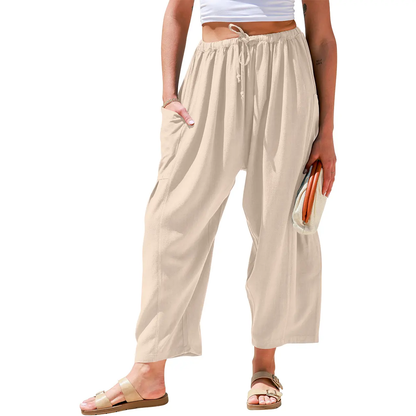 ✨Women's Linen Blend Wide Leg Pants with Pockets
