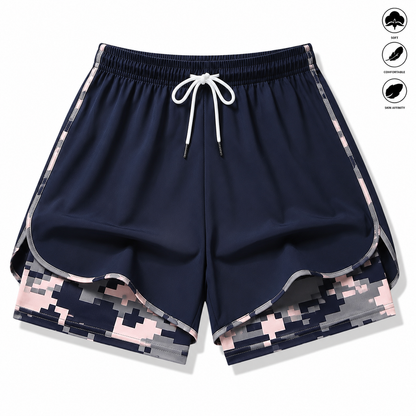 Women's 2-in-1 Athletic Shorts with Built-in Liner