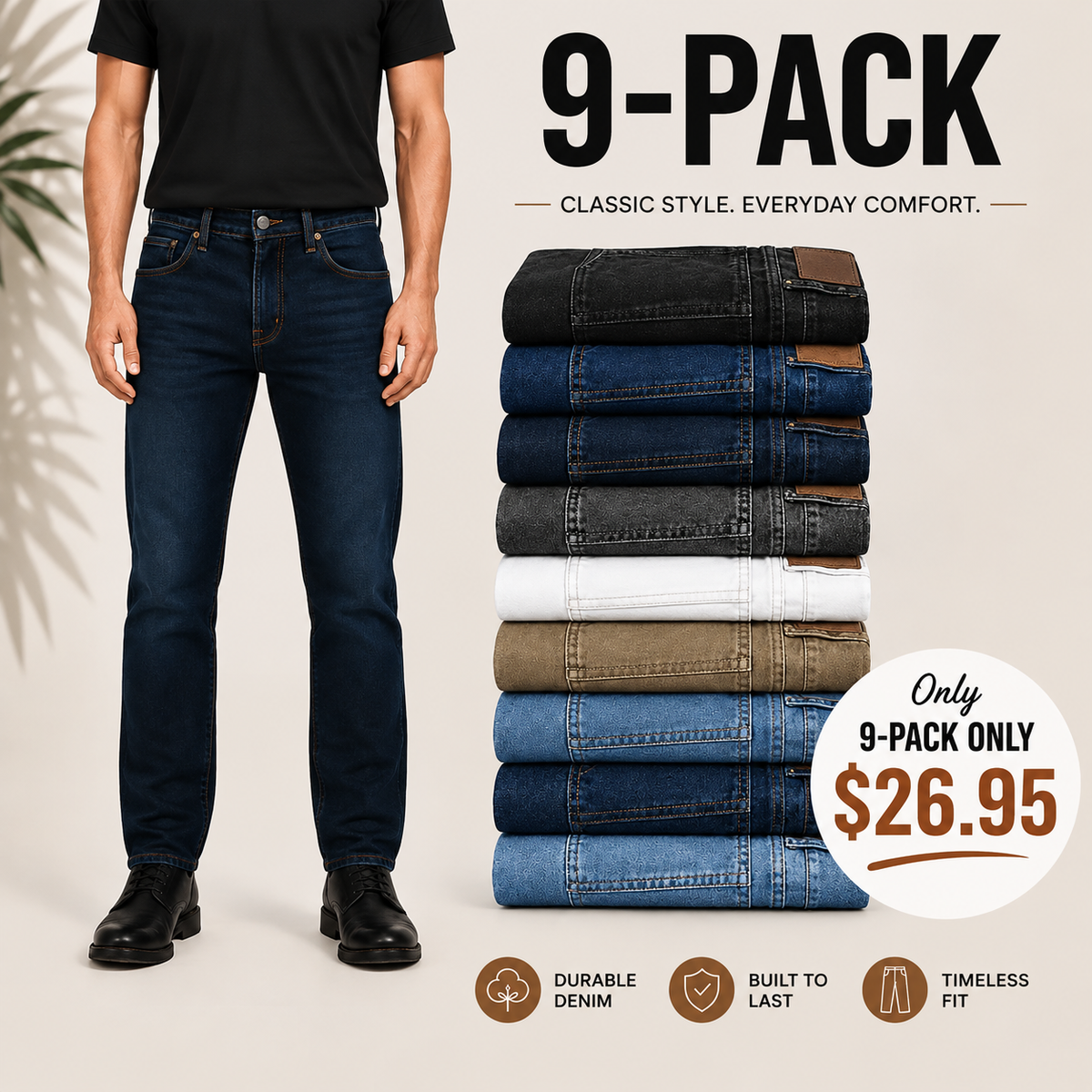 Clearance sale, limited stock — CLASSIC FIT JEANS
