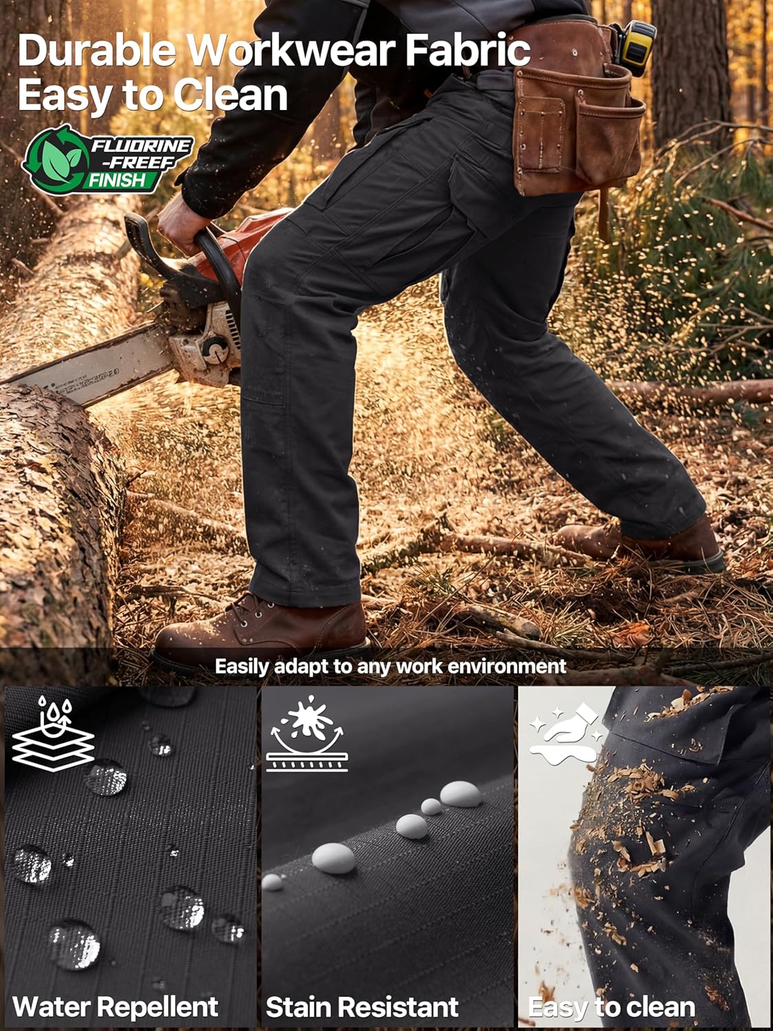 Men's Cargo Pants,Tactical Pants for Men Stretch,Durable Ripstop EDC Work Pants for Hiking