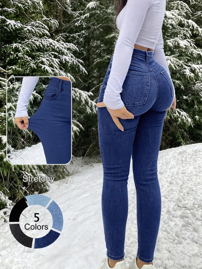 Women's Casual High-Waisted Slim-Fit Pants
