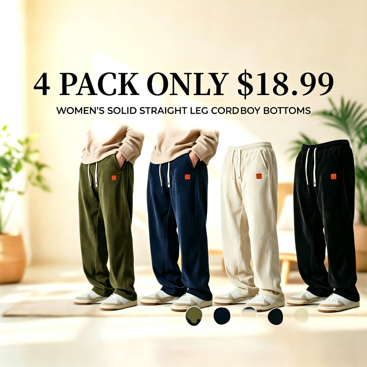 ⚡Men's Corduroy Straight-Leg Sweatpants Autumn New Arrival Loose Fit Wide-Leg Casual Pants⚡
