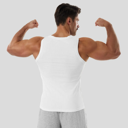 ⏰Final 3 hours 80% OFF🔥Men’s Wide Strap Ribbed Tank Top, High Stretch Breathable Muscle Tank, Heavyweight Drapey Fit Gym & Casual Sleeveless Shirt