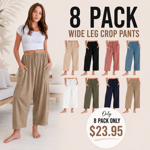 ✨Women's Linen Blend Wide Leg Pants with Pockets