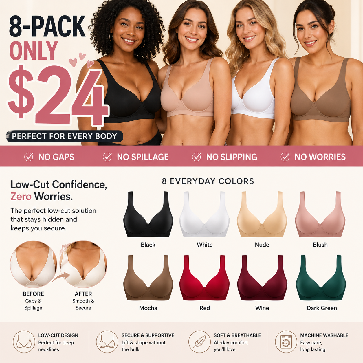 Stylistaura Women's Unlined Balconette Bra
