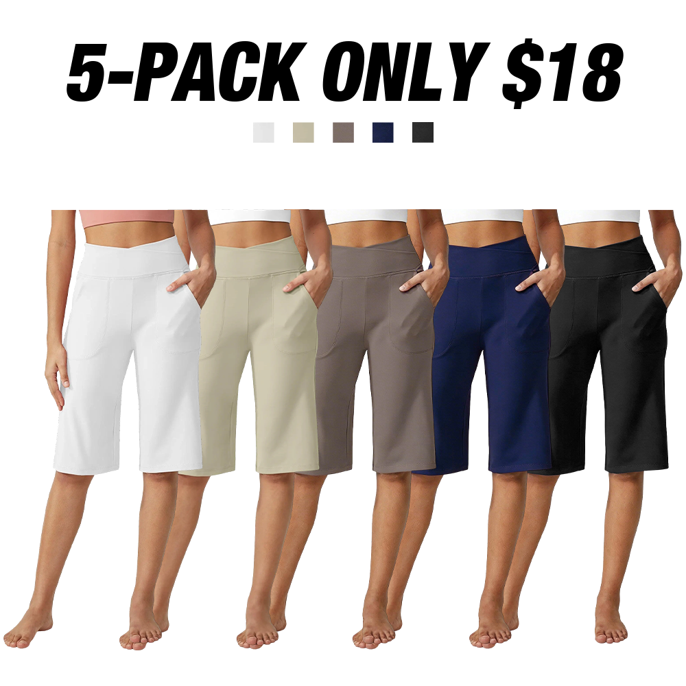 Loose High-Waist Casual Cropped Yoga Pants(🌞Summer New Arrivals)