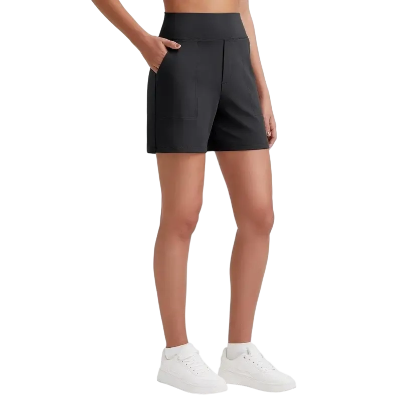 Women's high-waisted running yoga shorts