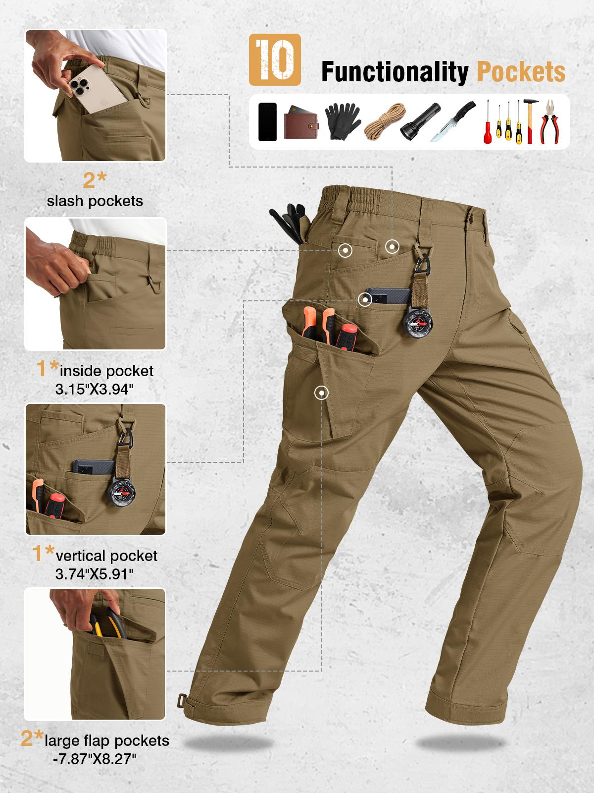 🔥Clearance sale, limited stock 🔥Men's Flex Stretch Tactical Pants, Water Resistant Ripstop Cargo Pants
