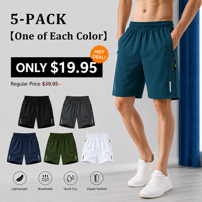 Men's Quick-Dry Athletic Shorts Fashionable Versatile Outdoor Casual Shorts