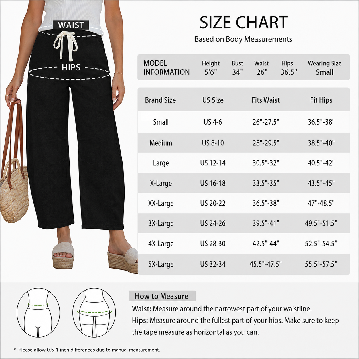 Women's High-Rise Barrel Jeans with Elastic Waist