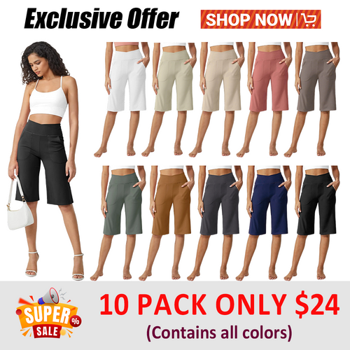 Loose High-Waist Casual Cropped Yoga Pants(🌞Summer New Arrivals)
