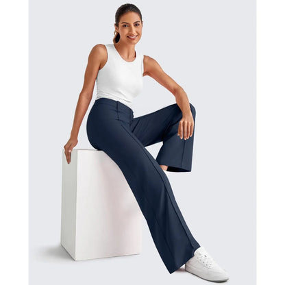 🔥Women's Straight Leg Ponte Yoga Pants with Pockets