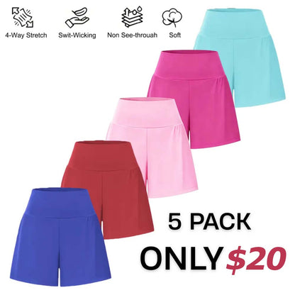 🔥Last day promotion🔥 Hala [2-in-1 Anti-Exposure Sports Shorts] Women's 2-in-1 Sports Shorts, Anti-Exposure Running Shorts With Pockets