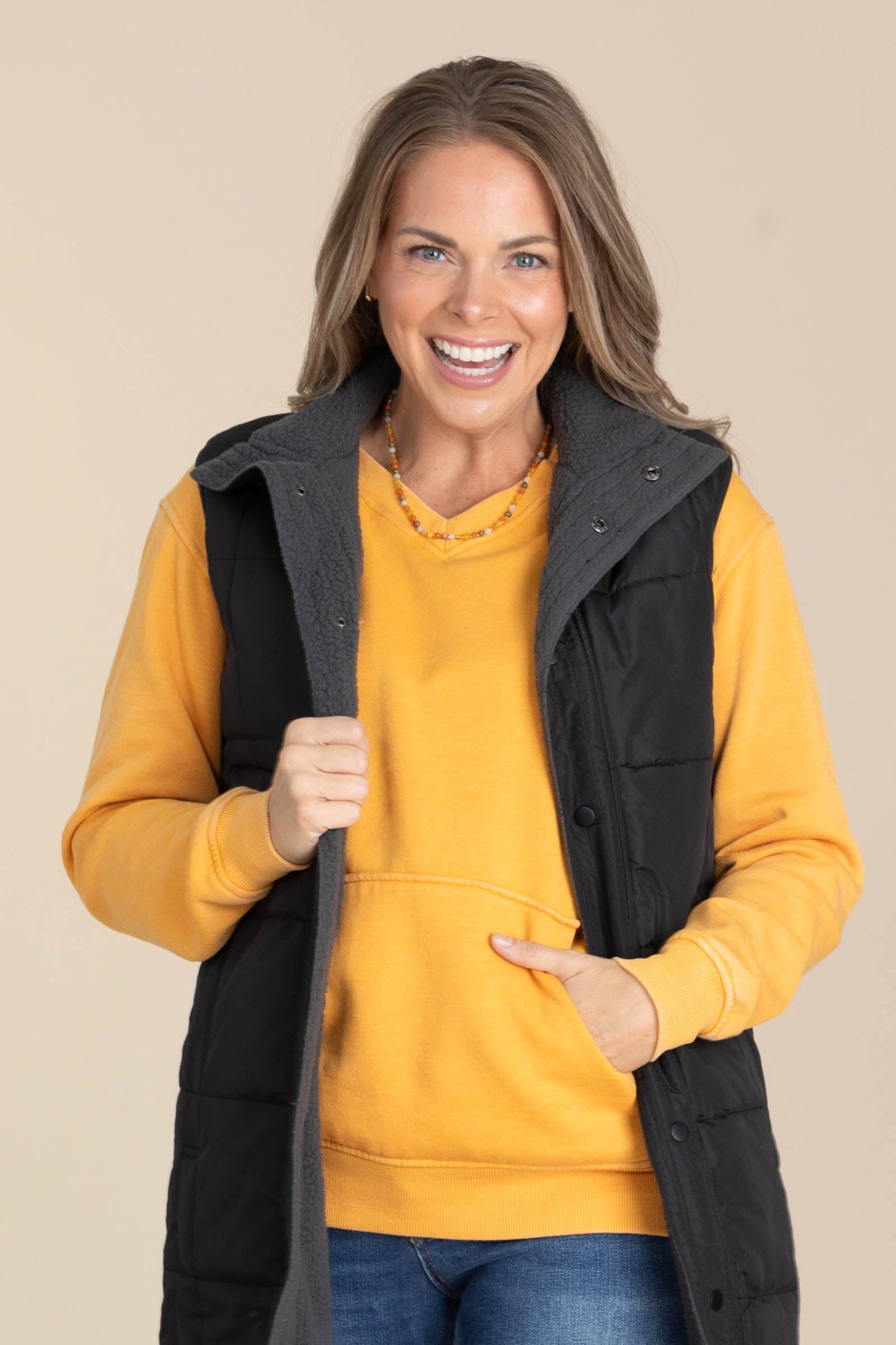 🔥 Your Favorite Is Back! Pigment Dyed Cozy Campfire V-Neck Sweatshirt