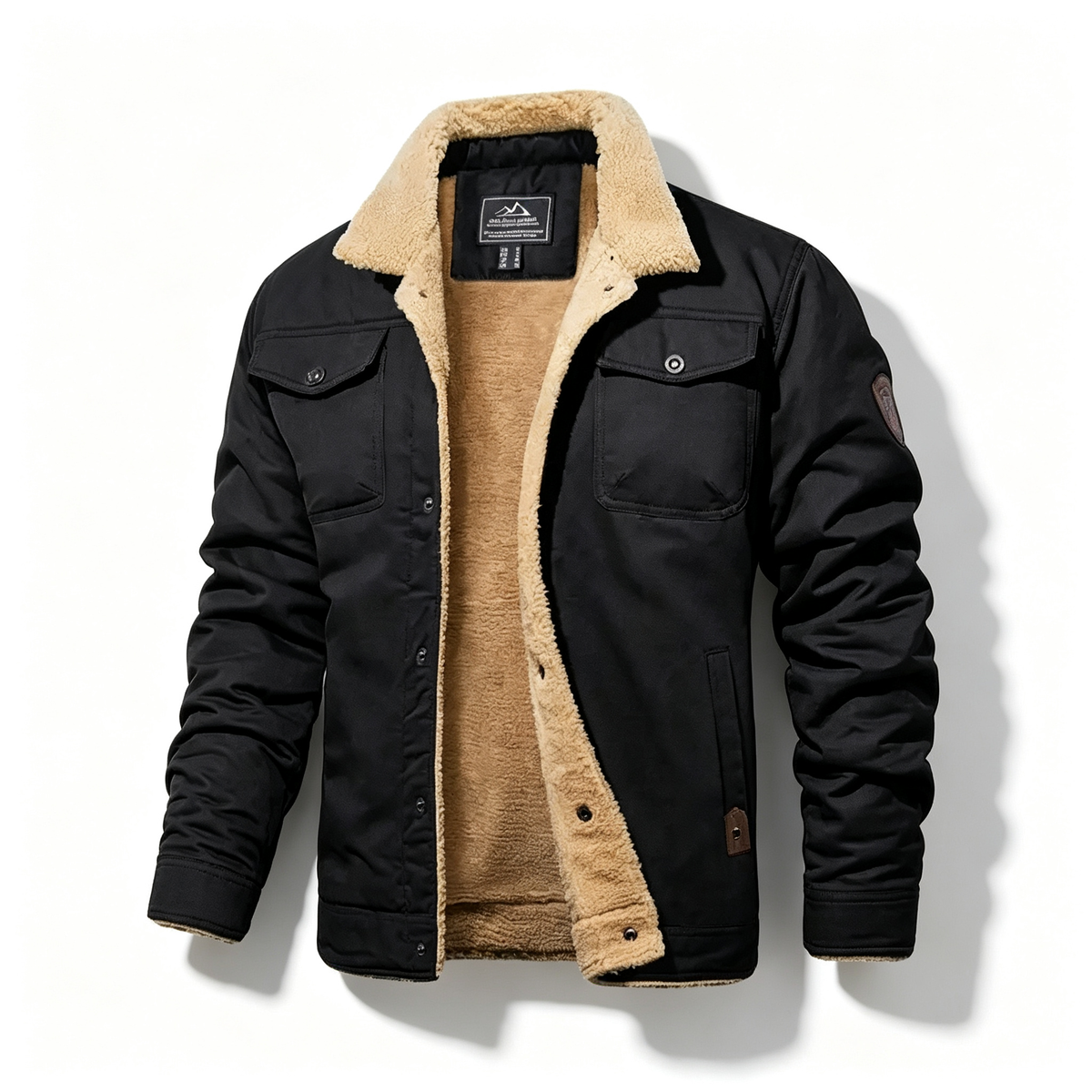 🔥 BESTSELLER |  Men's Sherpa-Lined Cotton Trucker Jacket
