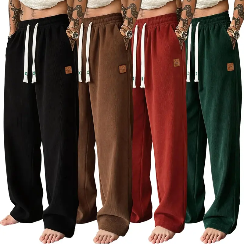 Men's Comfy Casual Pants with Functional Back Pockets
