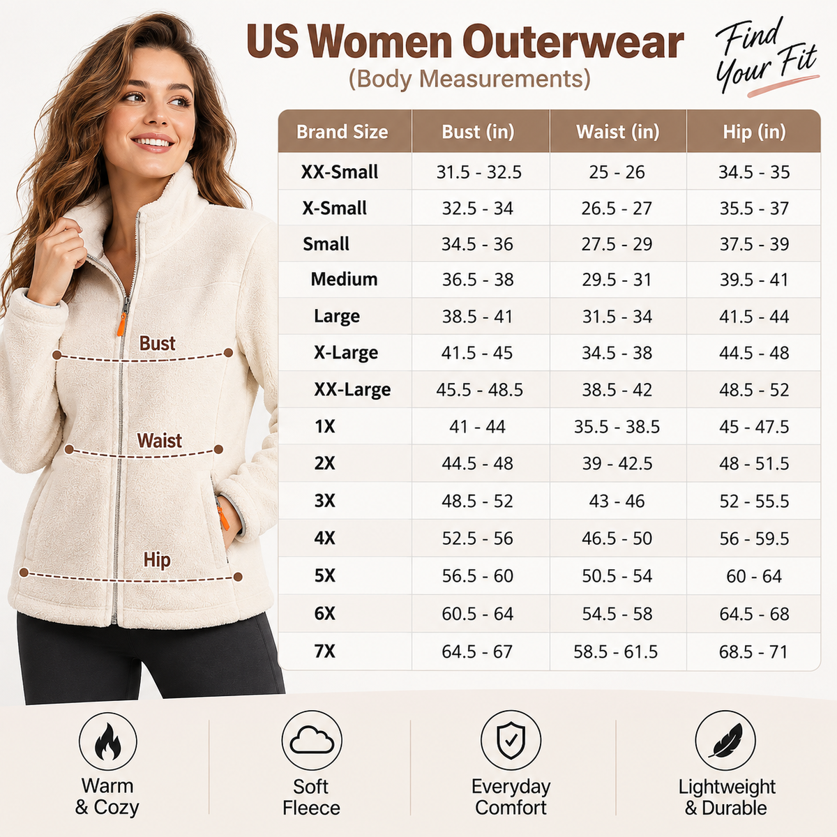 Double-Layer Fleece Full-Zip Jacket-100% Cotton