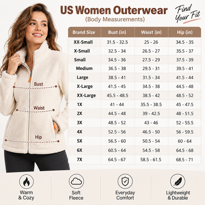 Double-Layer Fleece Full-Zip Jacket-100% Cotton