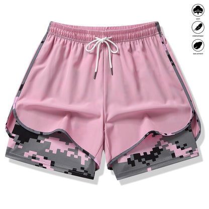 Women's 2-in-1 Athletic Shorts with Built-in Liner