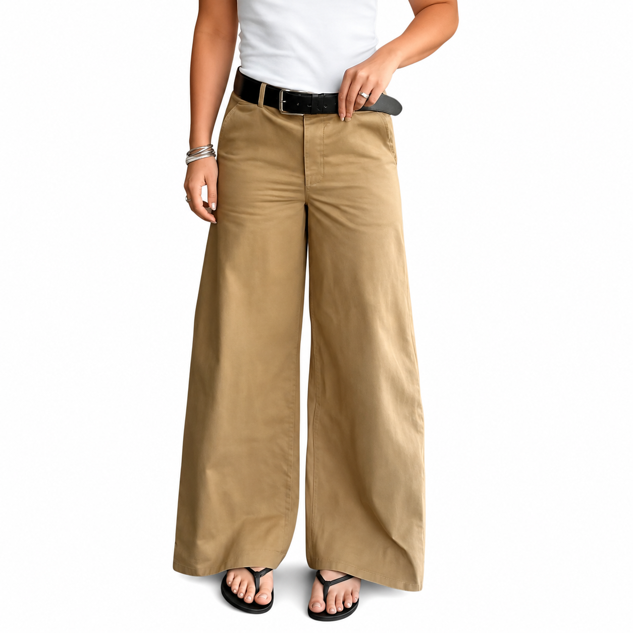 🔥Women's Solid Color Casual Wide-Leg Pants