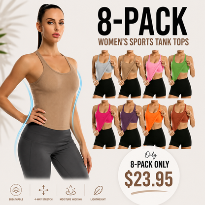 Ribbed Workout Tank Tops with Built in Bra