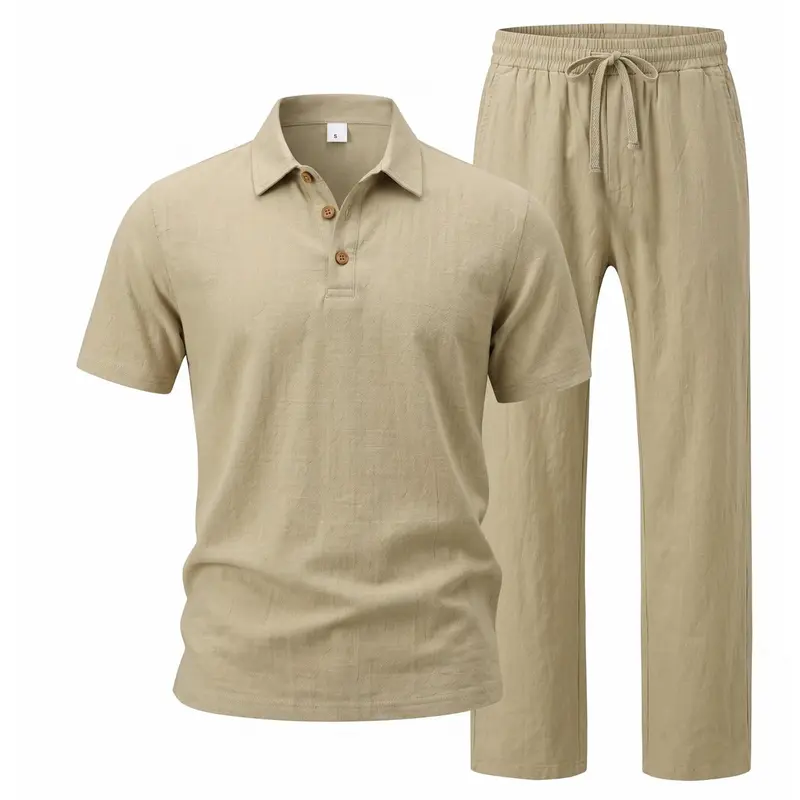 Men’s Linen Beach Two Piece Set