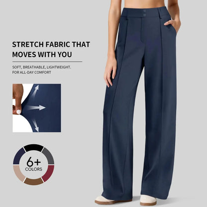 🔥Women's Straight Leg Ponte Yoga Pants with Pockets
