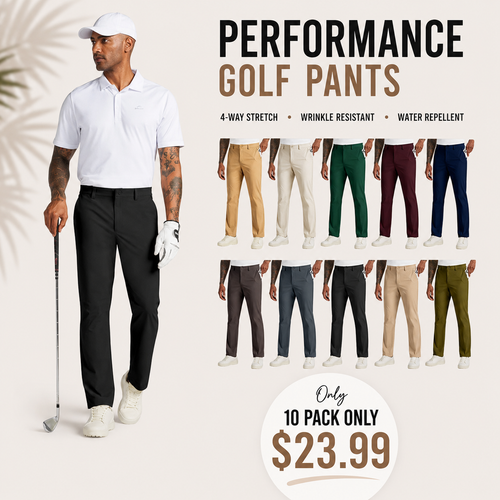 🔥Men's golf stretch straight leg pants-TODAY ONLY $19.95