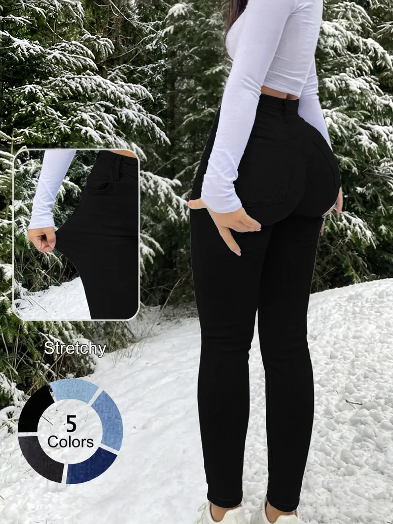 Women's Casual High-Waisted Slim-Fit Pants