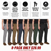 Brown+Black+Khaki+Navy+Stone+Charcoal +Coyote+Army Green(8 Pants Together)