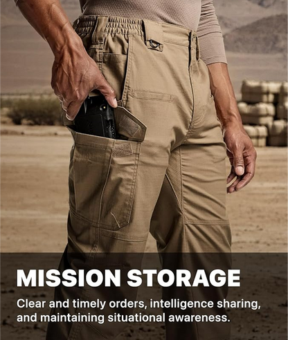 🔥Clearance sale, limited stock 🔥Men's Flex Stretch Tactical Pants, Water Resistant Ripstop Cargo Pants