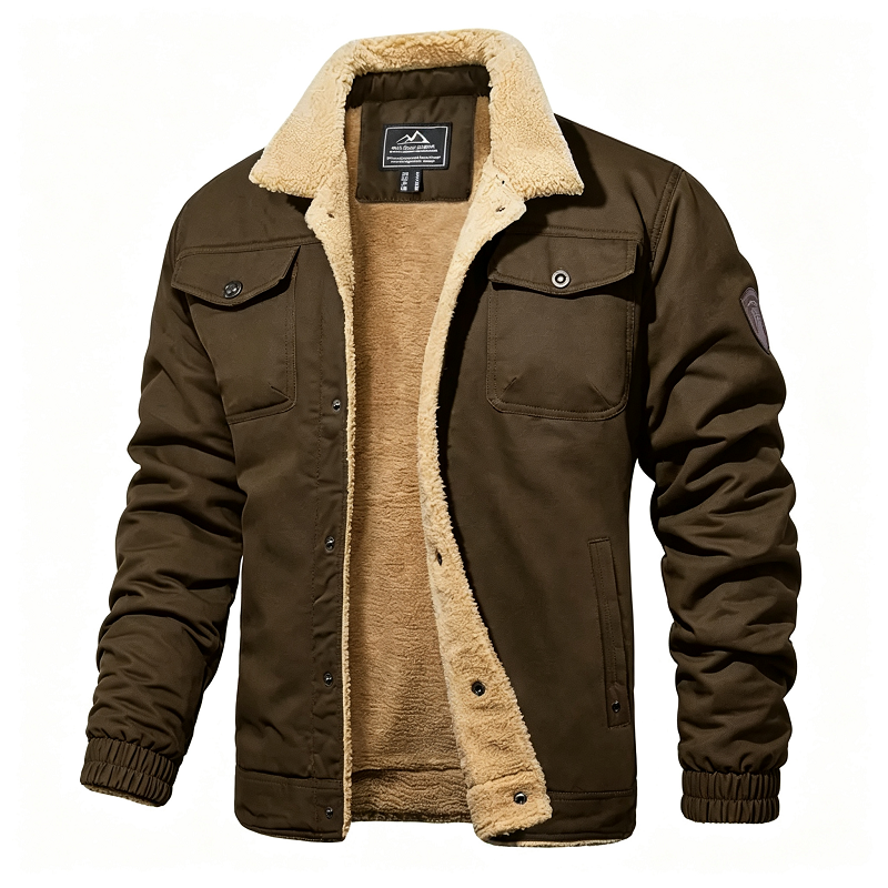 🔥 BESTSELLER |  Men's Sherpa-Lined Cotton Trucker Jacket