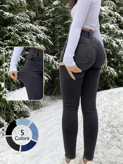 Women's Casual High-Waisted Slim-Fit Pants