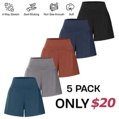 🔥Last day promotion🔥 Hala [2-in-1 Anti-Exposure Sports Shorts] Women's 2-in-1 Sports Shorts, Anti-Exposure Running Shorts With Pockets