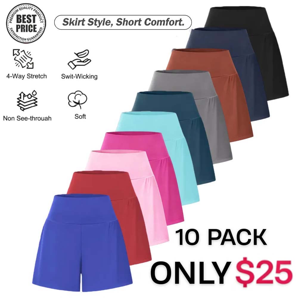 🔥Last day promotion🔥 Hala [2-in-1 Anti-Exposure Sports Shorts] Women's 2-in-1 Sports Shorts, Anti-Exposure Running Shorts With Pockets