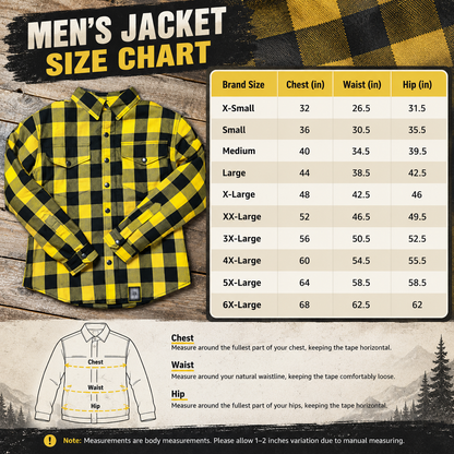 Men’s Heavyweight Cotton Snap-Front Flannel Jacket